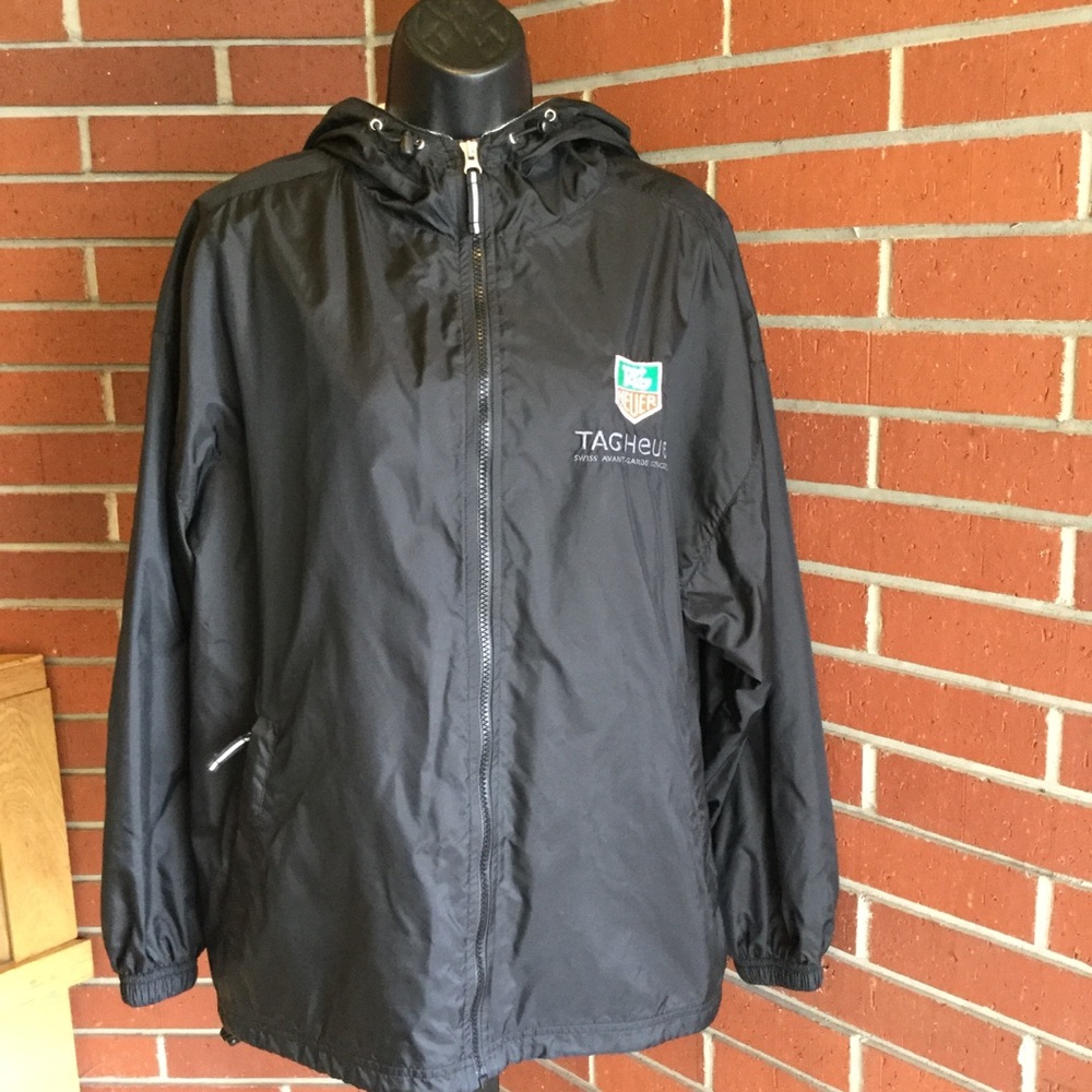 Black Water Repellent Lined Zip Jacket S